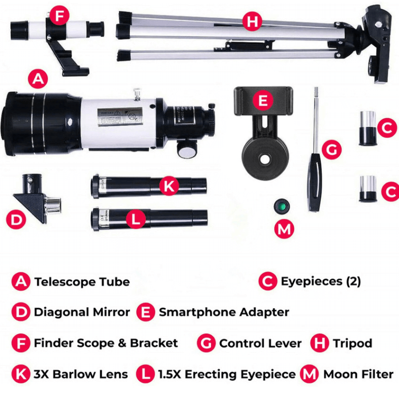 Kids Astronomical Telescope –150X Zoom Full Set