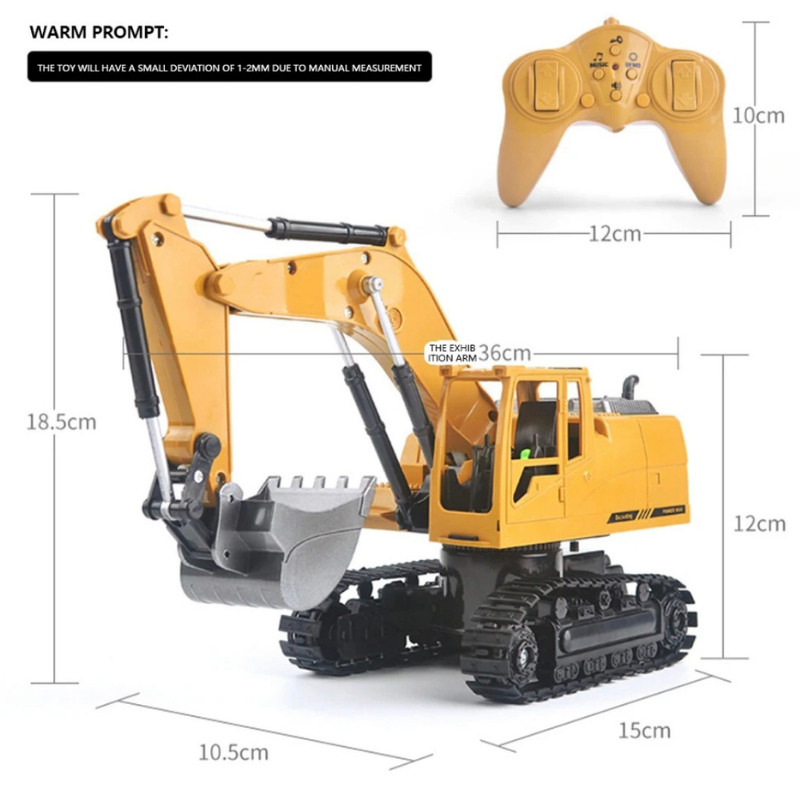 Remote Control Excavator – 8-Channel Toy