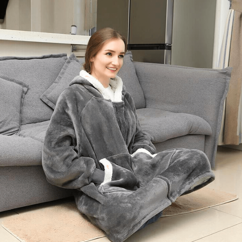 Sherpa Blanket Hoodie - One Size Fits All