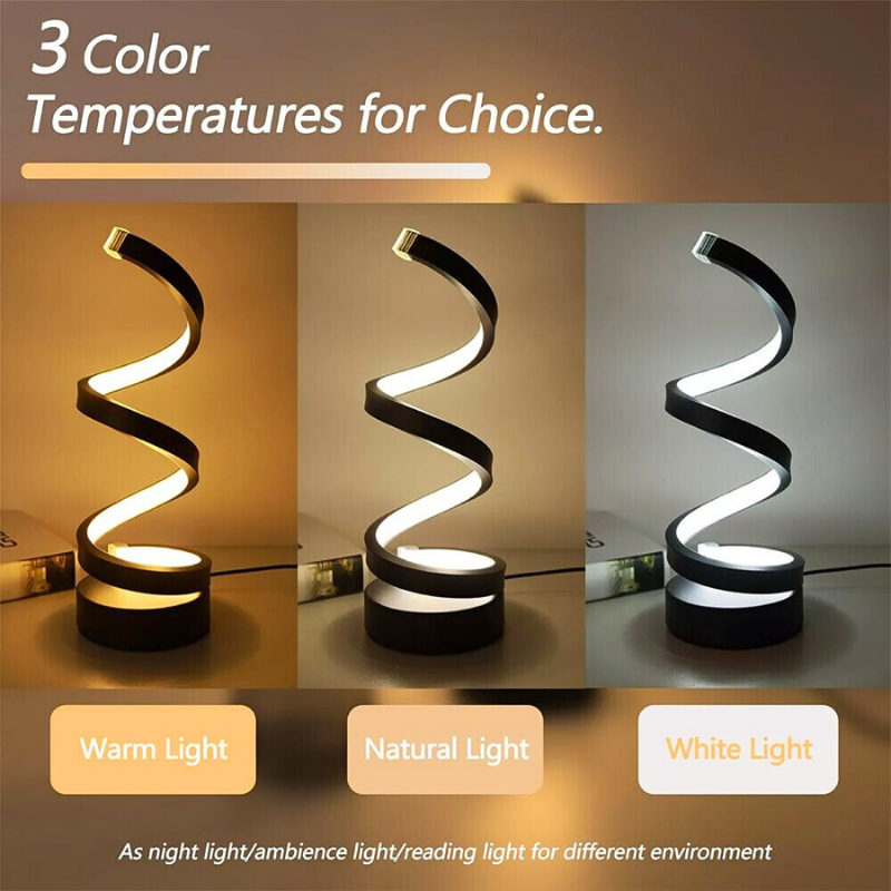 Spiral Lamp Dimmable - 3 Colour Modes