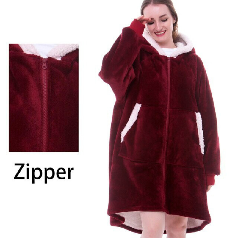 Sherpa Blanket Hoodie - One Size Fits All