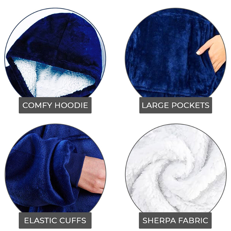 Sherpa Blanket Hoodie - One Size Fits All