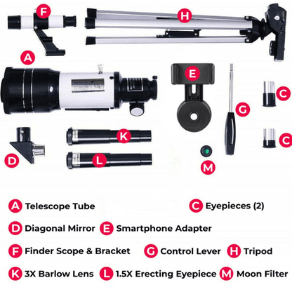 Kids Astronomical Telescope –150X Zoom Full Set