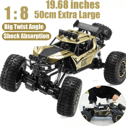 Mega RC Truck – 1:8 Scale, 4WD Power - 3 Extra Batteries Included