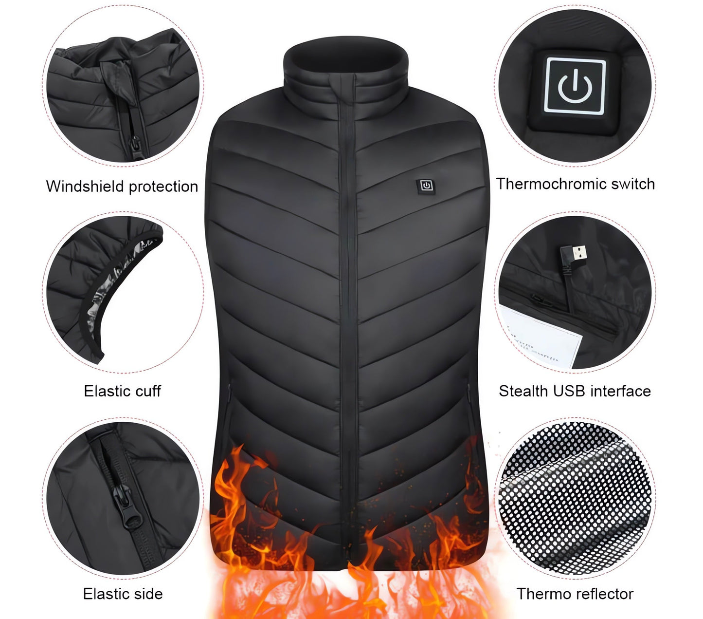 Heated Vest - Rechargeable Heating